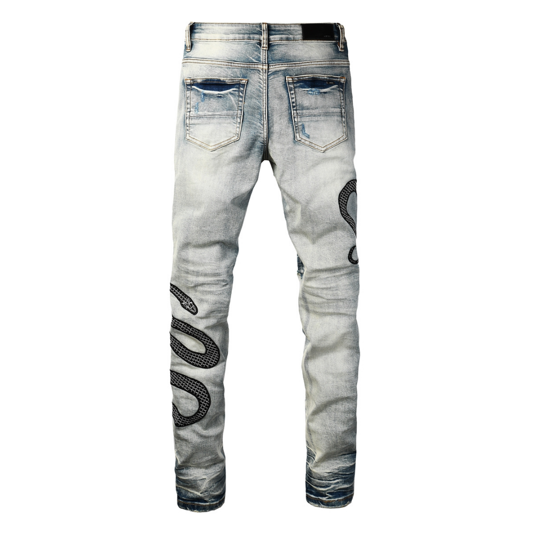 Amr Black Snake Jeans