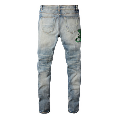 Amr Snake Blue Jeans