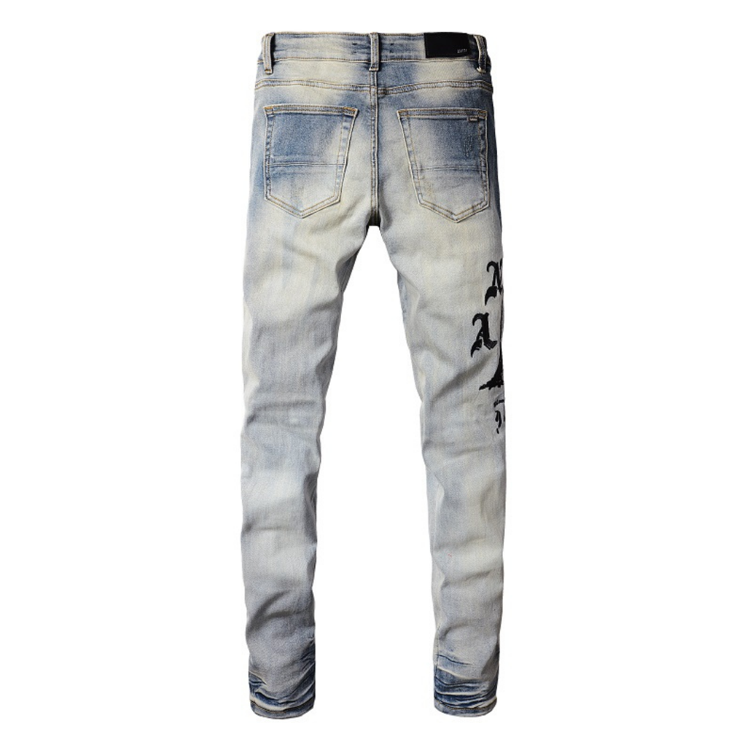 Amr Logo Black Jeans
