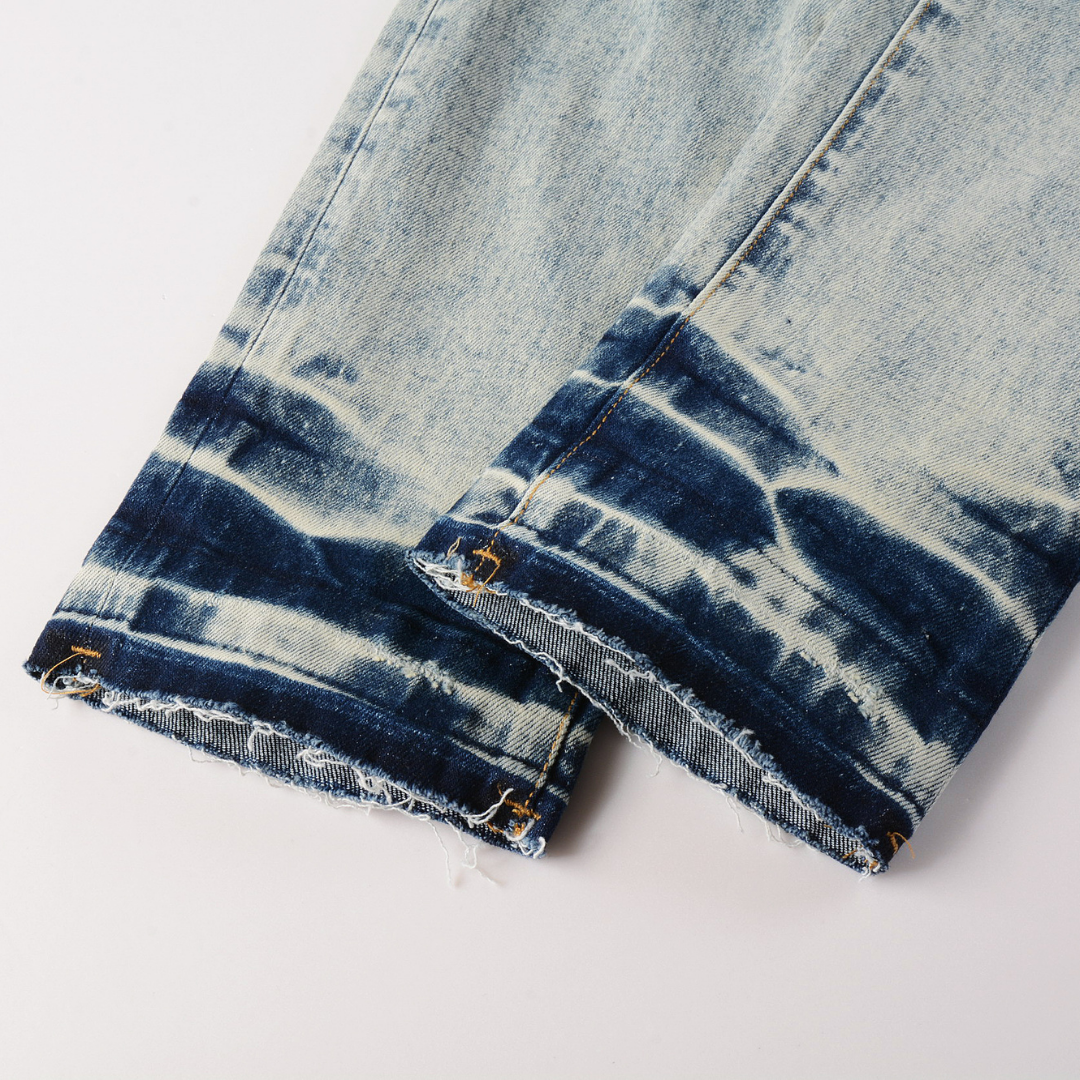 Purple Light Blue Patch Jeans