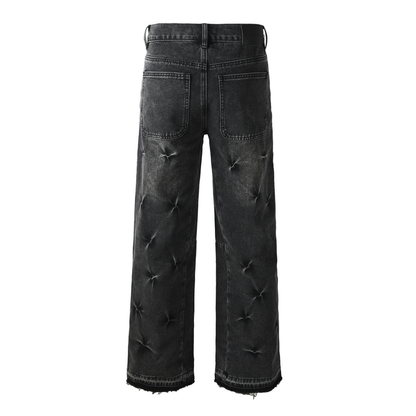 Purple Flared Black Jeans