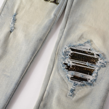 Amr Camo Logo Jeans