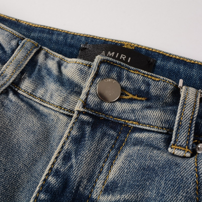 Amr Blue Distressed Jeans
