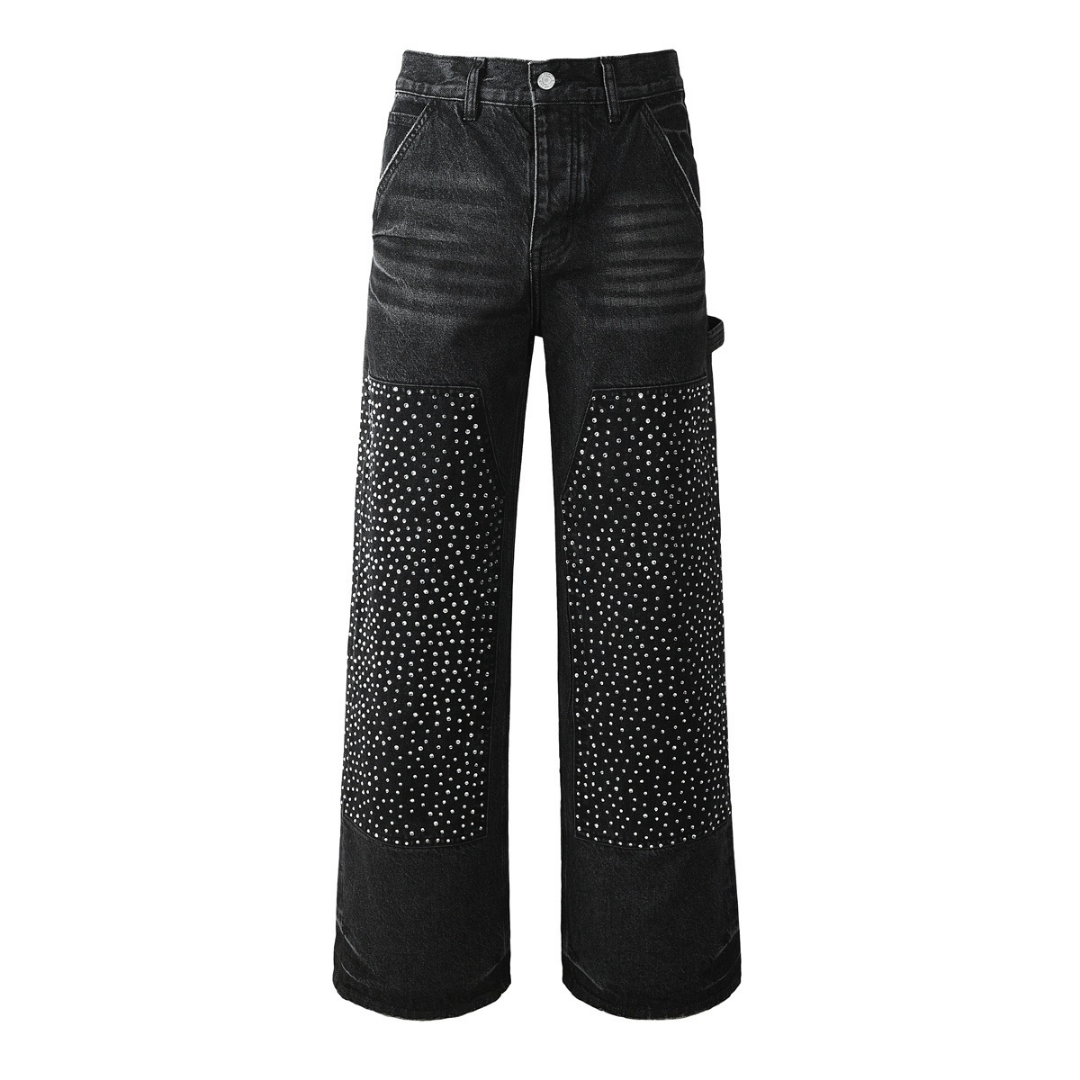 Purple Black Diamonds Jeans