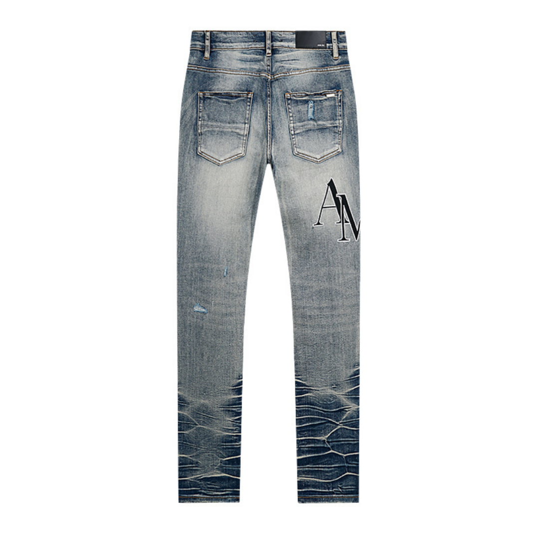 Amr Black Staggered Jeans