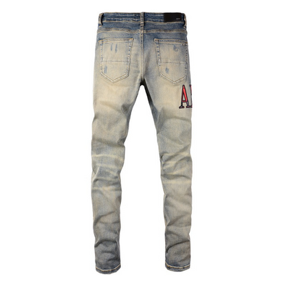 Amr Logo Blue Jeans
