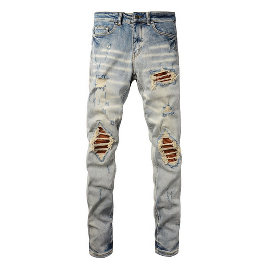 Amr Patch Distressed Jeans
