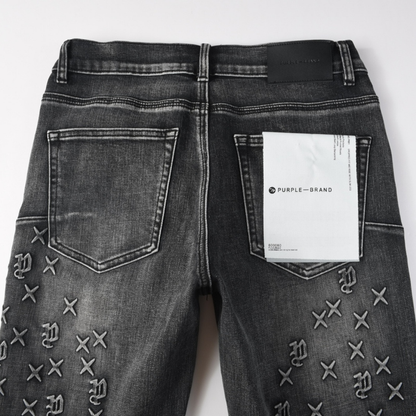 Purple Gradient Black Jeans