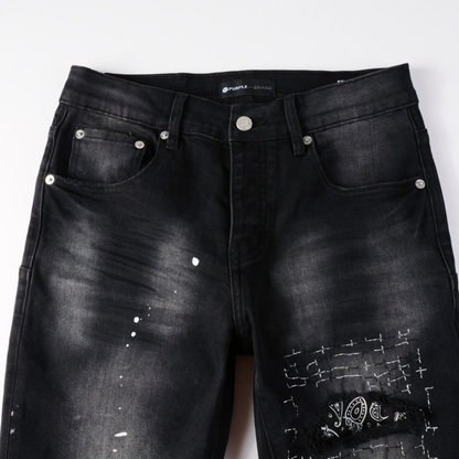 Purple Bandana Black Jeans