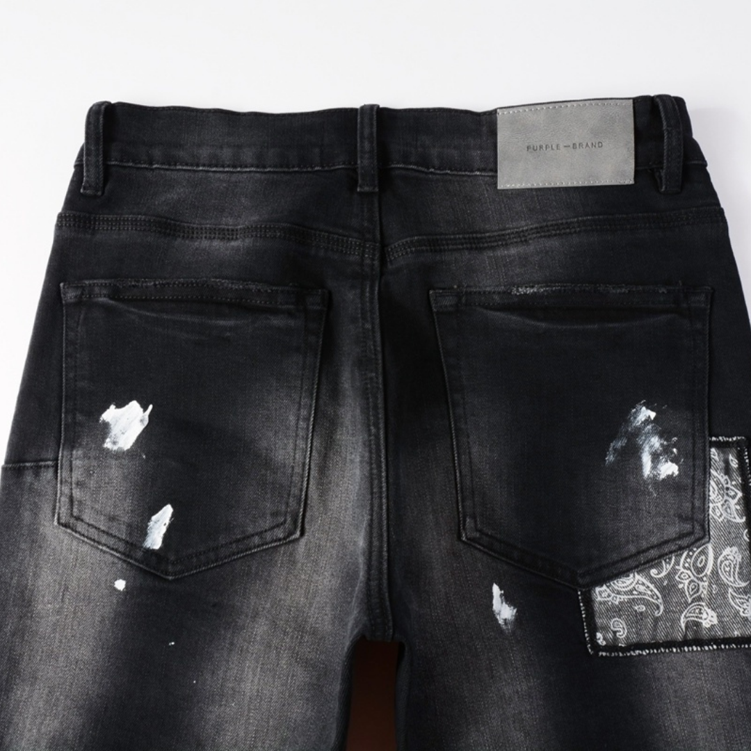 Purple Bandana Black Jeans