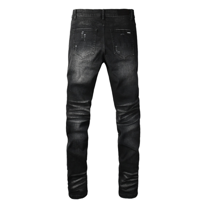 Amr Bandana Black Ripped Jeans
