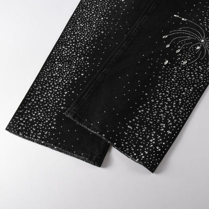 Purple Black Diamonds Jeans