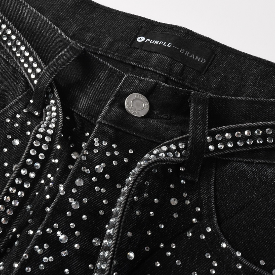 Purple Black Diamonds Jeans