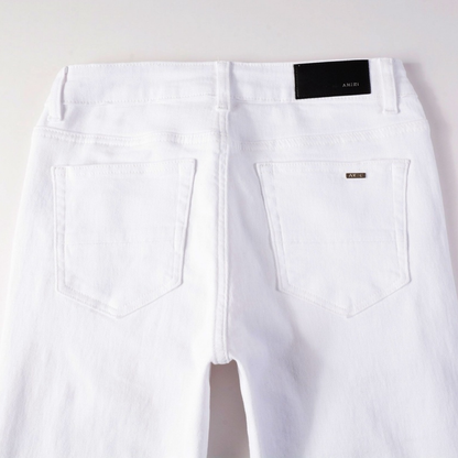 Amr White Ripped Jeans