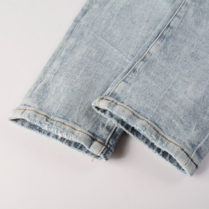 Purple Triple Ripped Jeans