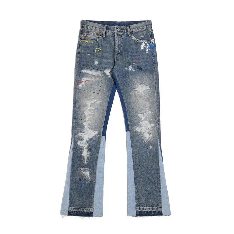 "Wavy" Flared Denim