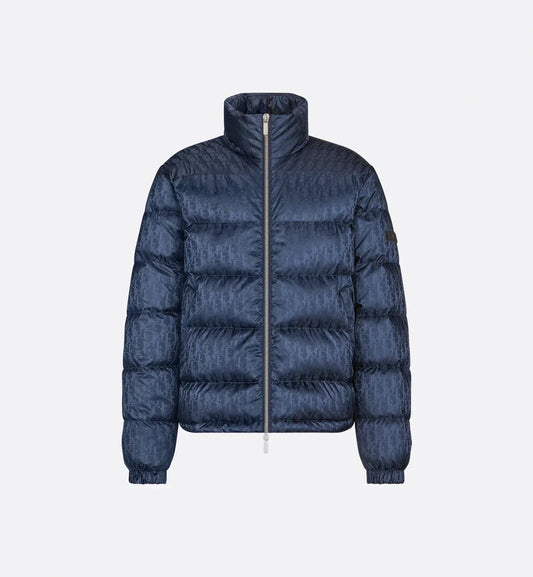 "D" Oblique Puffer Blau