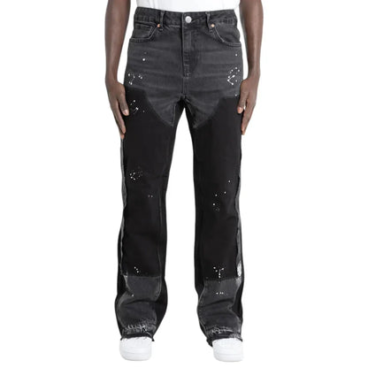 "Black Patch" Flared Denim